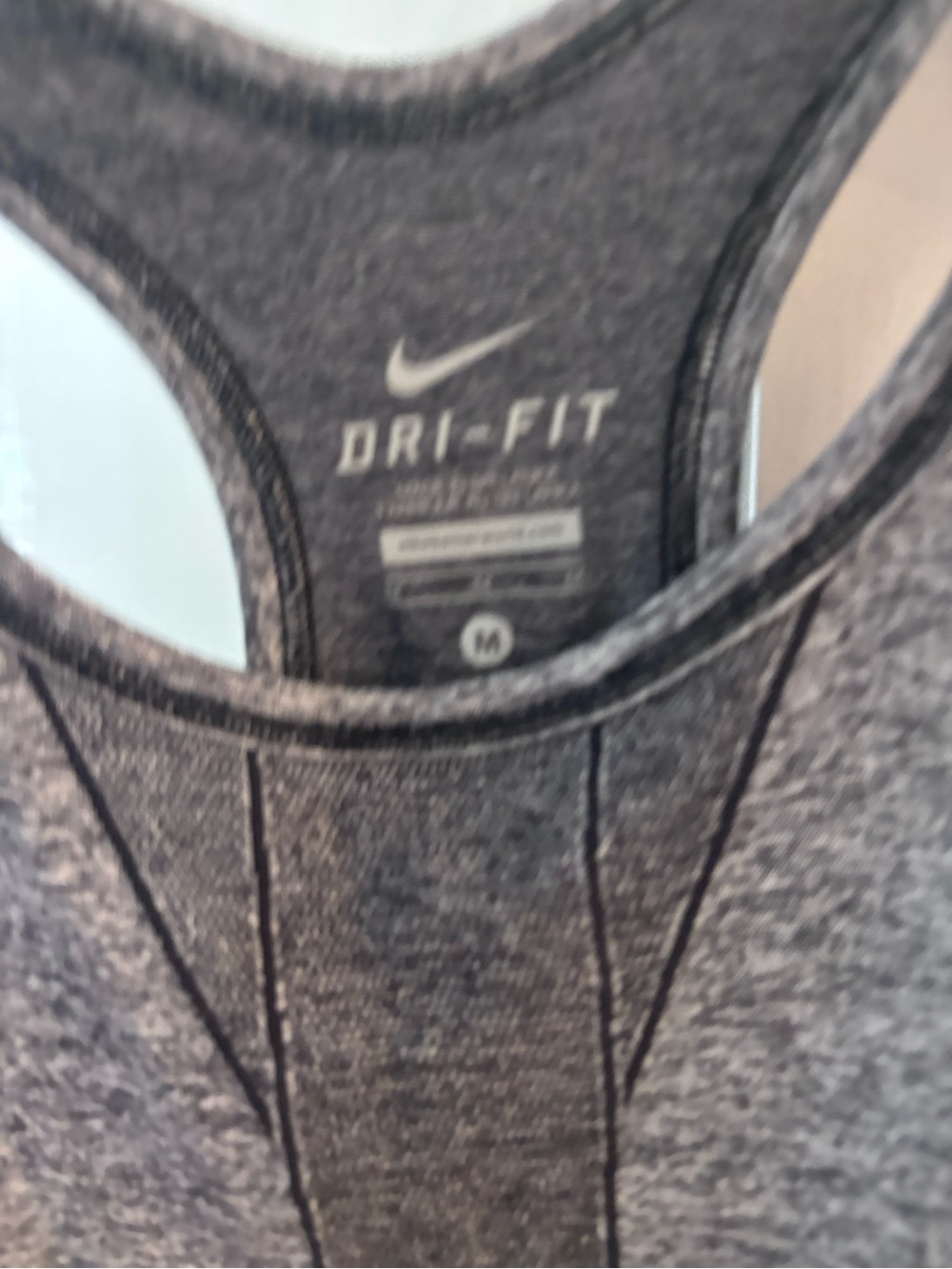 Nike Grey Heather Racerback Performance Tank Top - Picture 4 of 4
